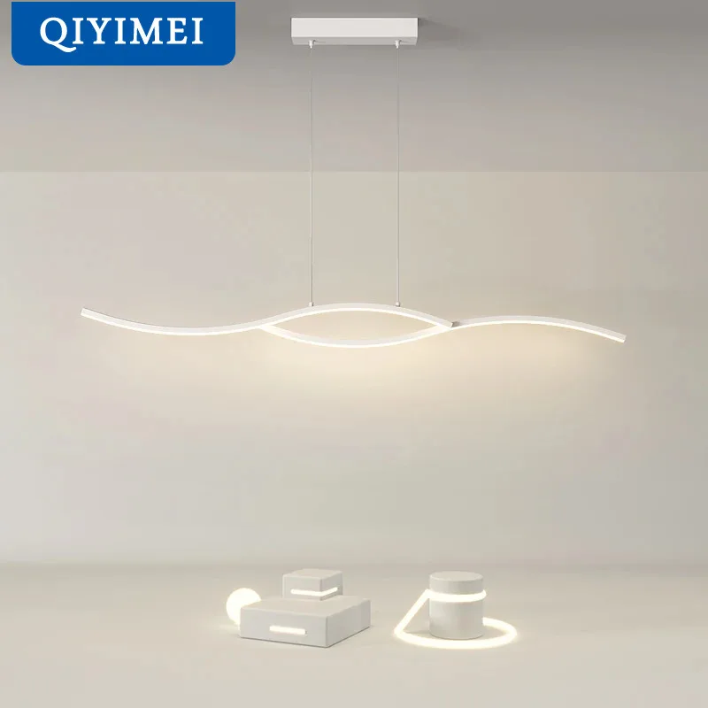 Imagem -03 - Luzes Led Pingente para Decoração de Casa Iluminação Interior Lâmpada Suspensa para Teto Luminárias Lustre Branco Preto Jantar Sala de Estar Quarto