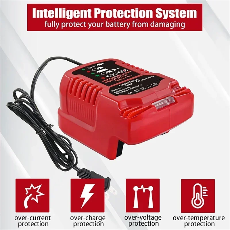 12V/24V 100-240V Portable Li-ion Battery Mini Compact Car Charger for Einhell 18V for Power X-Change Series Lithiumy Ion Battery