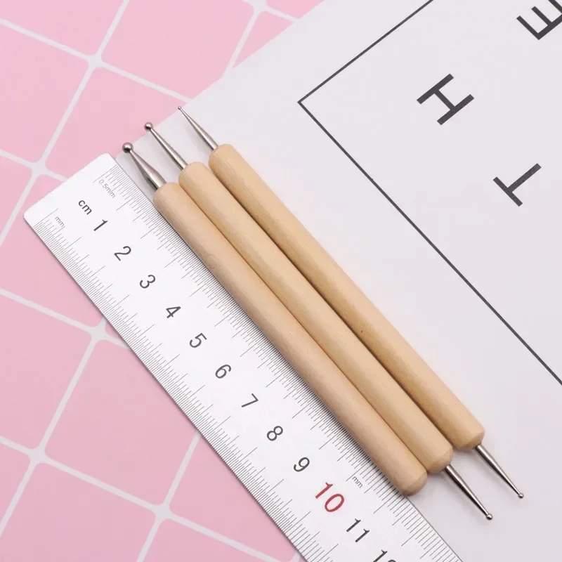 3Pcs Embossing Pattern Clay Sculpting Modeling Making Pottery Ceramic Tools Ball Styluses Tool For Polymer Clay Tool Kit