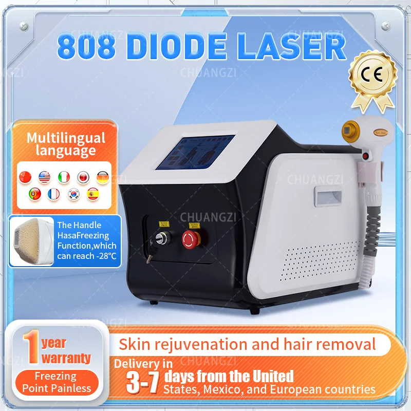 

2024 Latest 755nm 808nm 1064nm Diode Laser 808 Hair Removal Machine OEM&ODM Beauty Machin with CE Suitable for All Skin Color