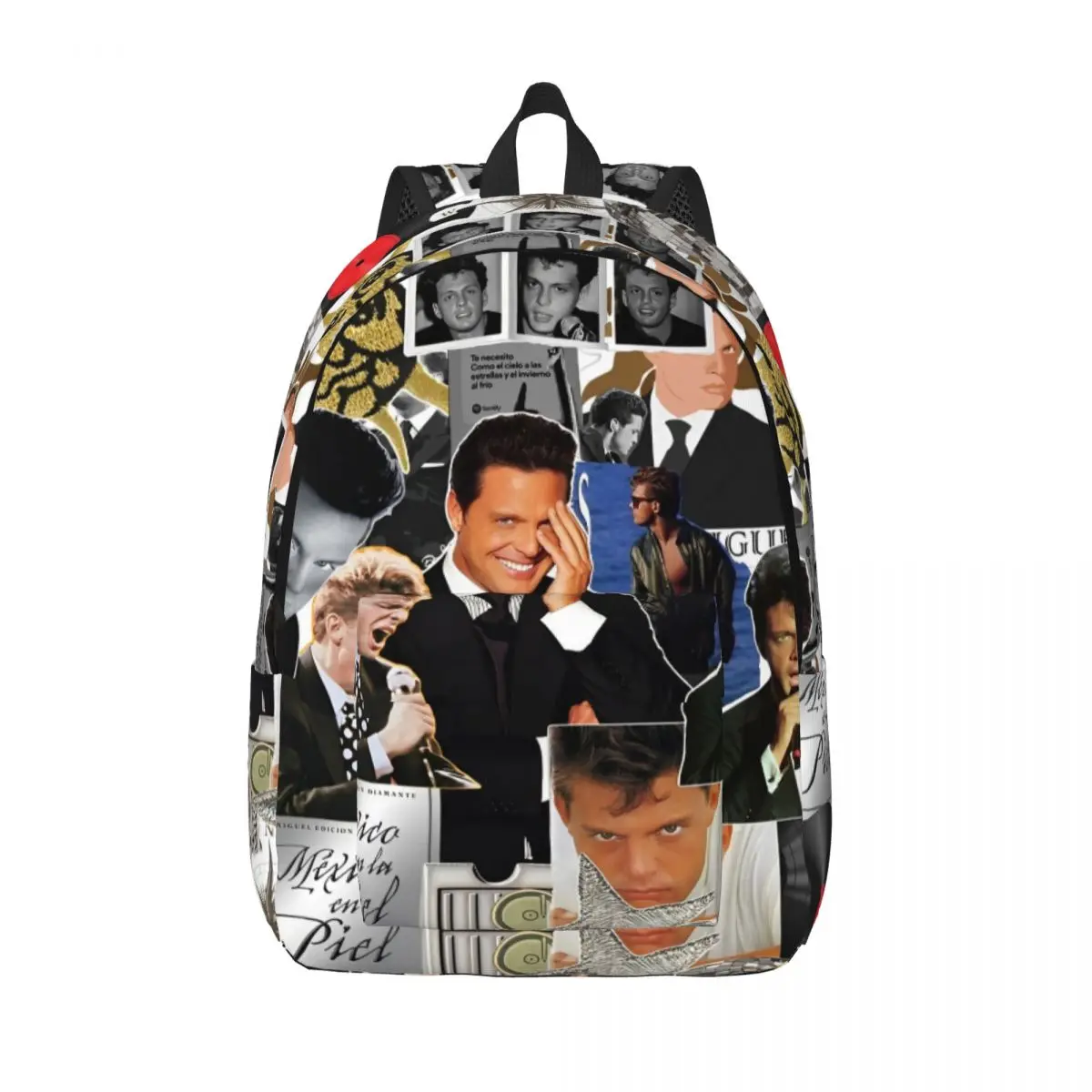 

Luis Miguel Mexico Singer Backpack Men Women Teenage Business Daypack Collage Y2K Live Laptop Computer Canvas Bags with Pocket