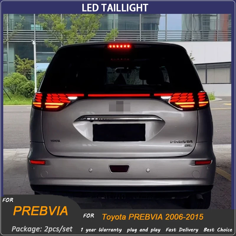 Upgrade LED Connecting Taillights For Toyota Previa Estima 2006-2015, Dynamic Startup Animation Sequential Turn Signal Rear Lamp