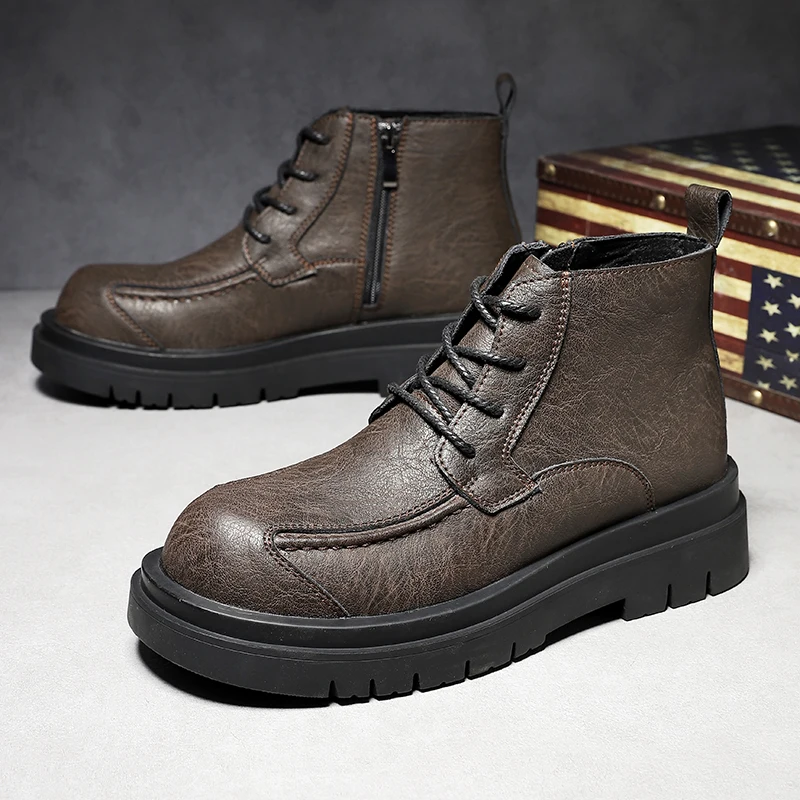 

2025 Autumn New Leather Shoes for Men, Casual One Step Stepping, British Business Dress, Large Size Set, Foot Leather Shoes