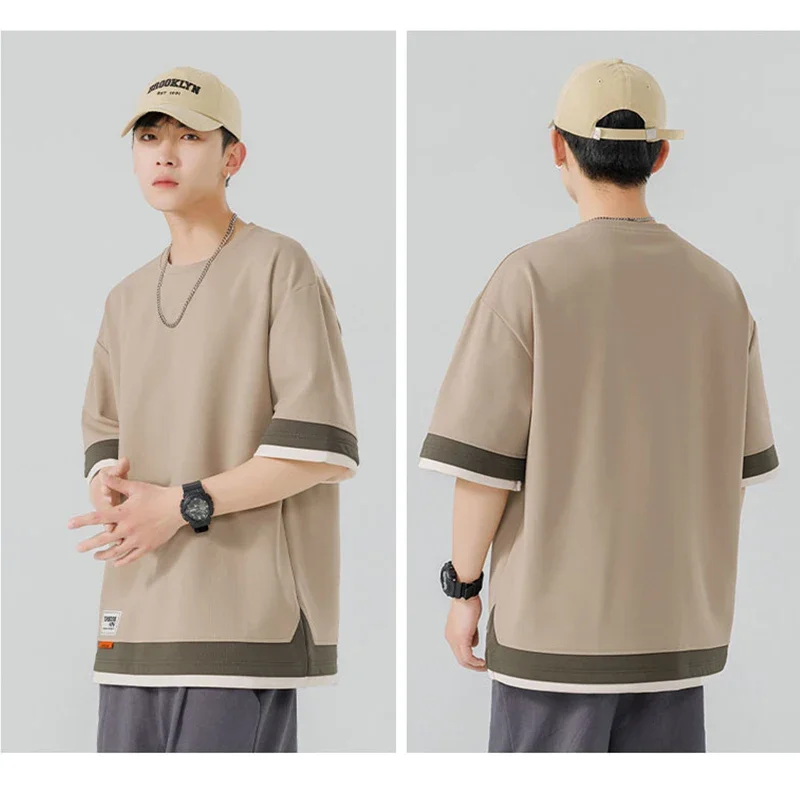For  150KG 7XL 8XL T-Shirts Men Drop Shoulder Summer Male Tshirts Janpn Style T Shirts Oversized Clothes Man Top Tees Free Ship