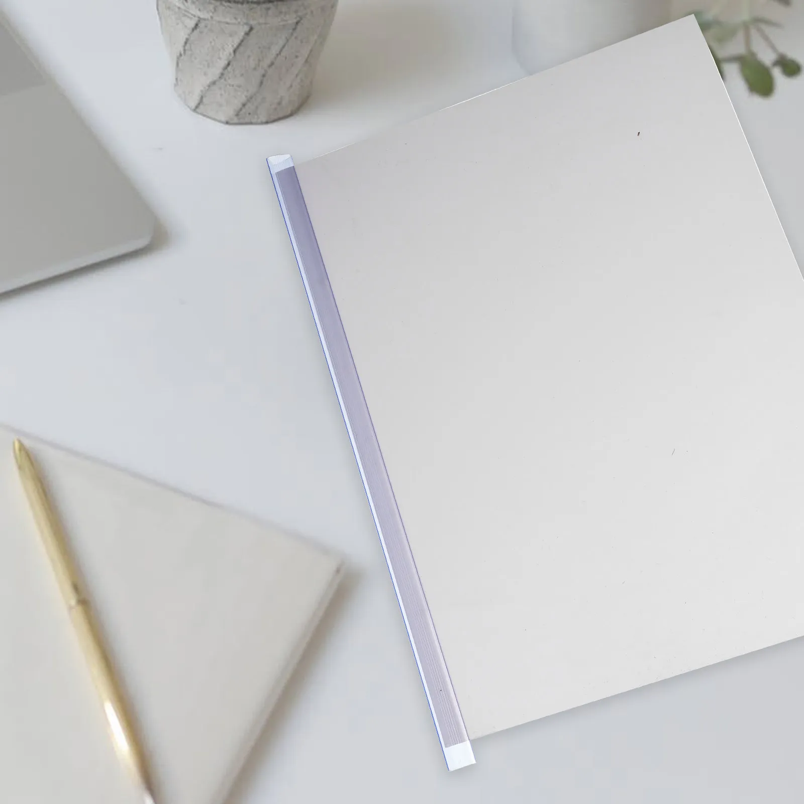 

10Pcs Lightweight Sturdy Slide Binders A4 Loose Leaf Binder Rings Plastic Binding Bars for School Office Home Use Bookbinding