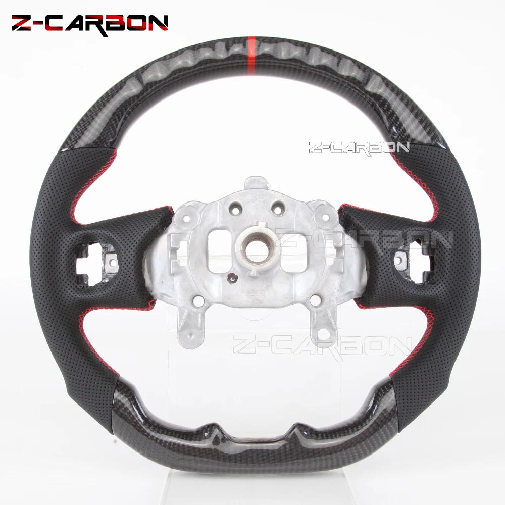 For Jeep Wrangler JL 2018-2023 Carbon Fiber Steering Wheel Perforated Leather Sport Steering Wheel