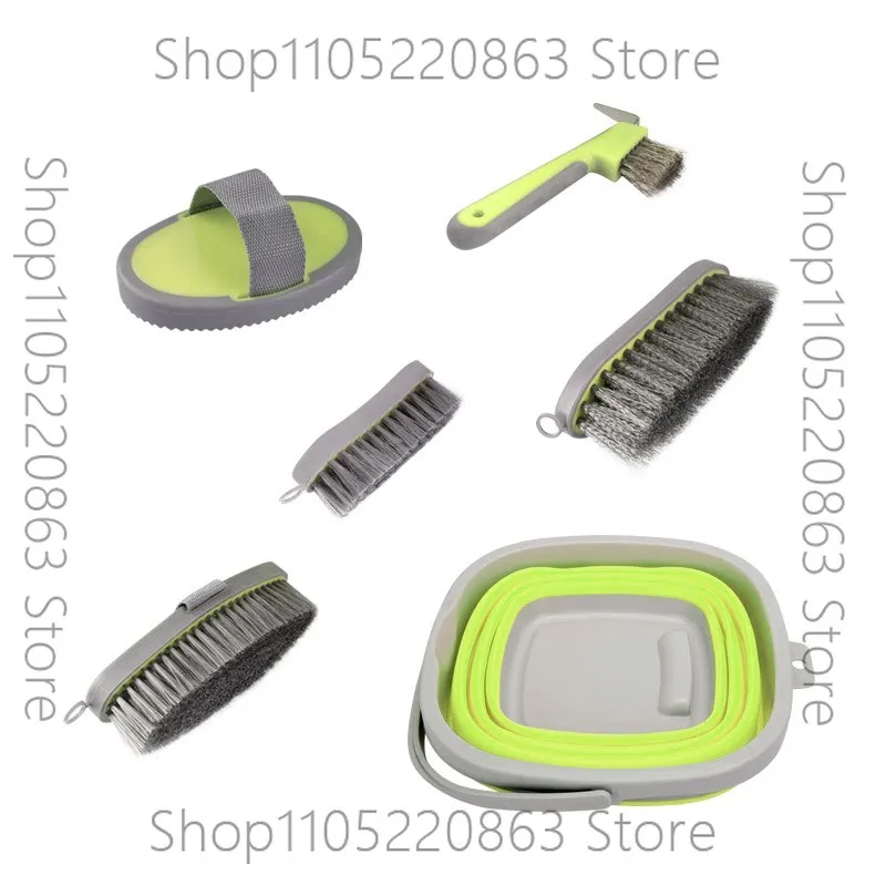 

Набор для чистки лошадей, складной набор с ведром, инструменты для чистки лошадей, набор для мытья лошадей, товары для фермерских хозяйств.