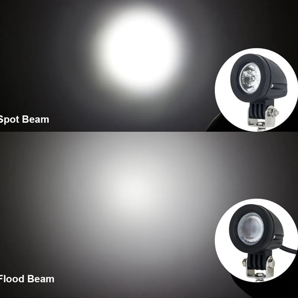 2 بوصة دراجة نارية مستديرة كشافات مساعدة LED الضباب الخفيف للدراجات النارية 4x4 الطرق الوعرة العلوي بقعة الفيضانات العمل مصباح LED تشغيل DRL