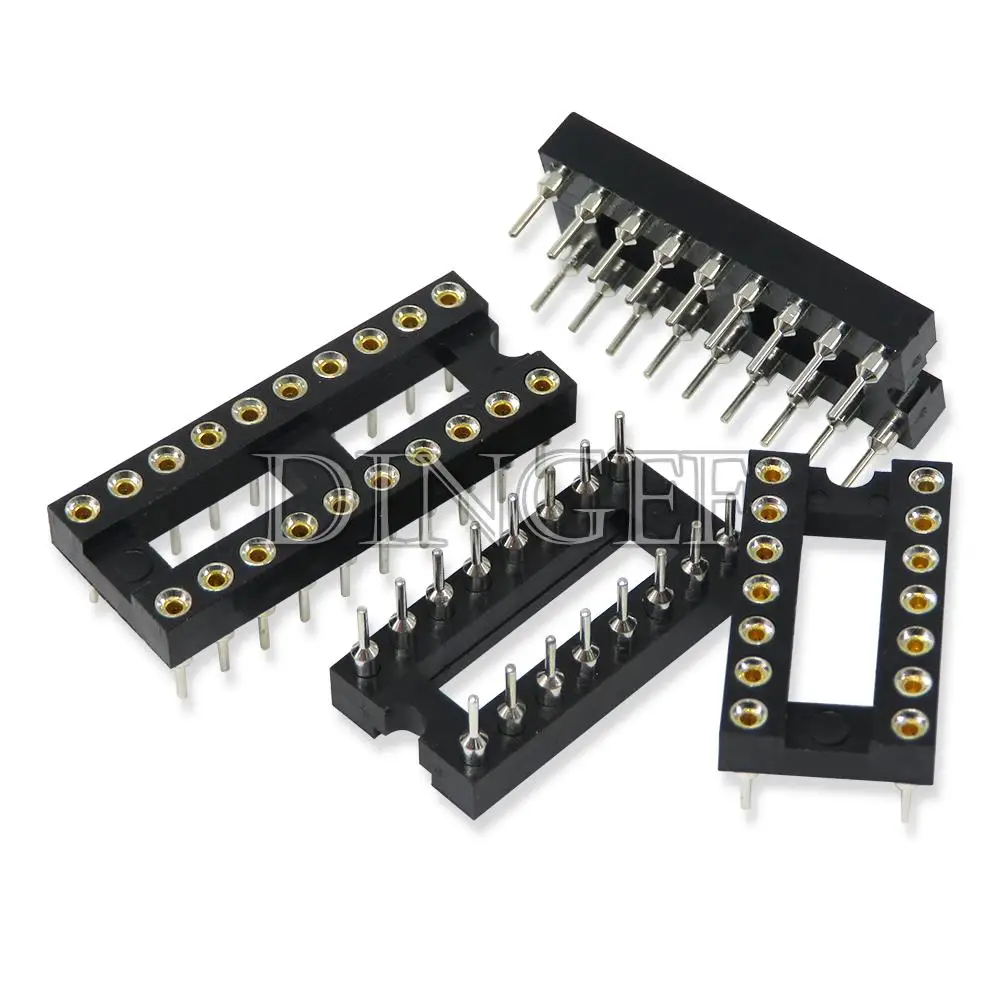 10PCS Square Round IC Sockets DIP6 DIP8 DIP14 DIP16 DIP18 DIP20 DIP28 DIP40 Connector DIP Socket 6 8 14 16 18 20 24 28 40Pins