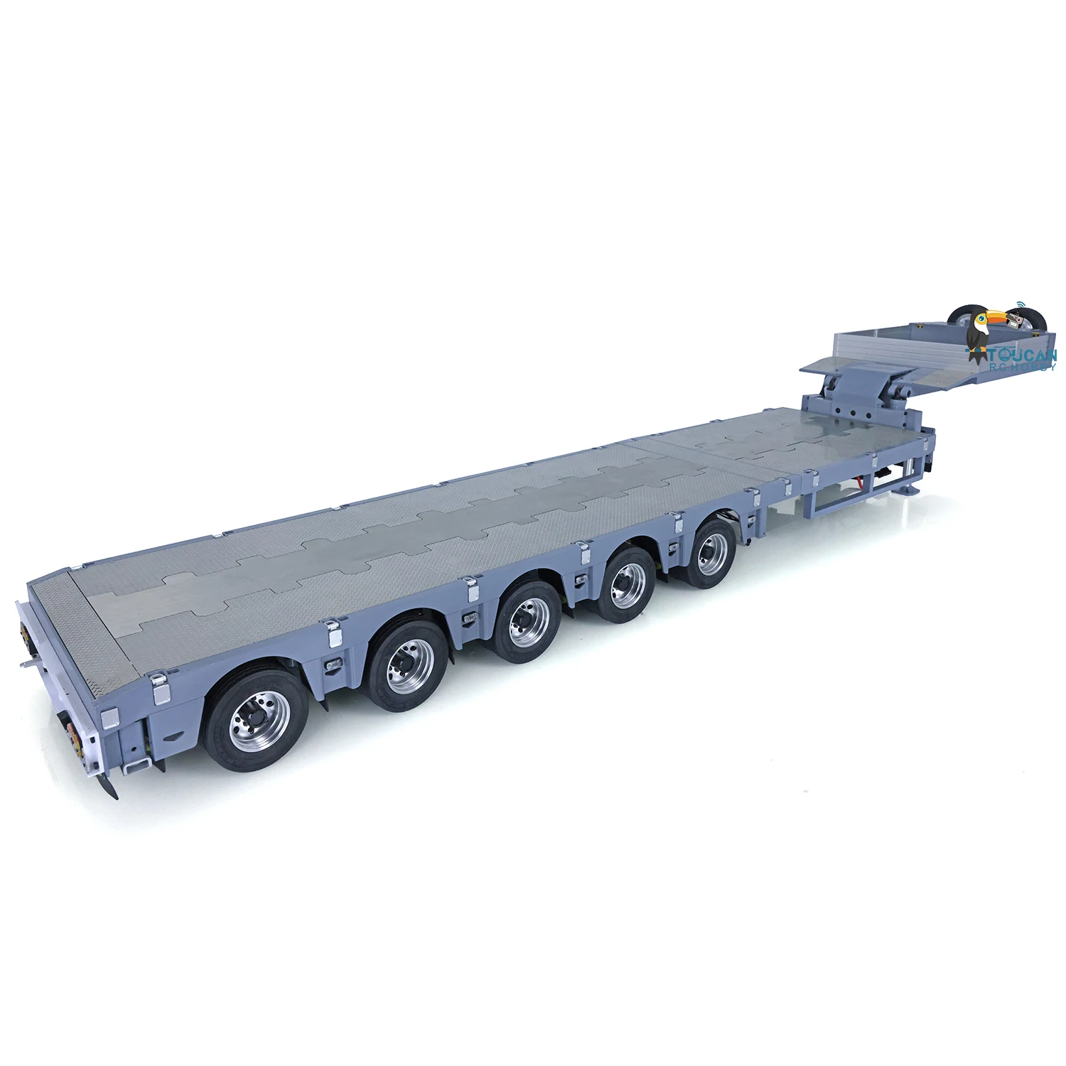 Flat Module 1/14 CNC Metal Heavy 5 Axles Steering Trailer For TAMIYAA Remote Control Tractor Truck Loder Bulldozer TH20434-SMT6