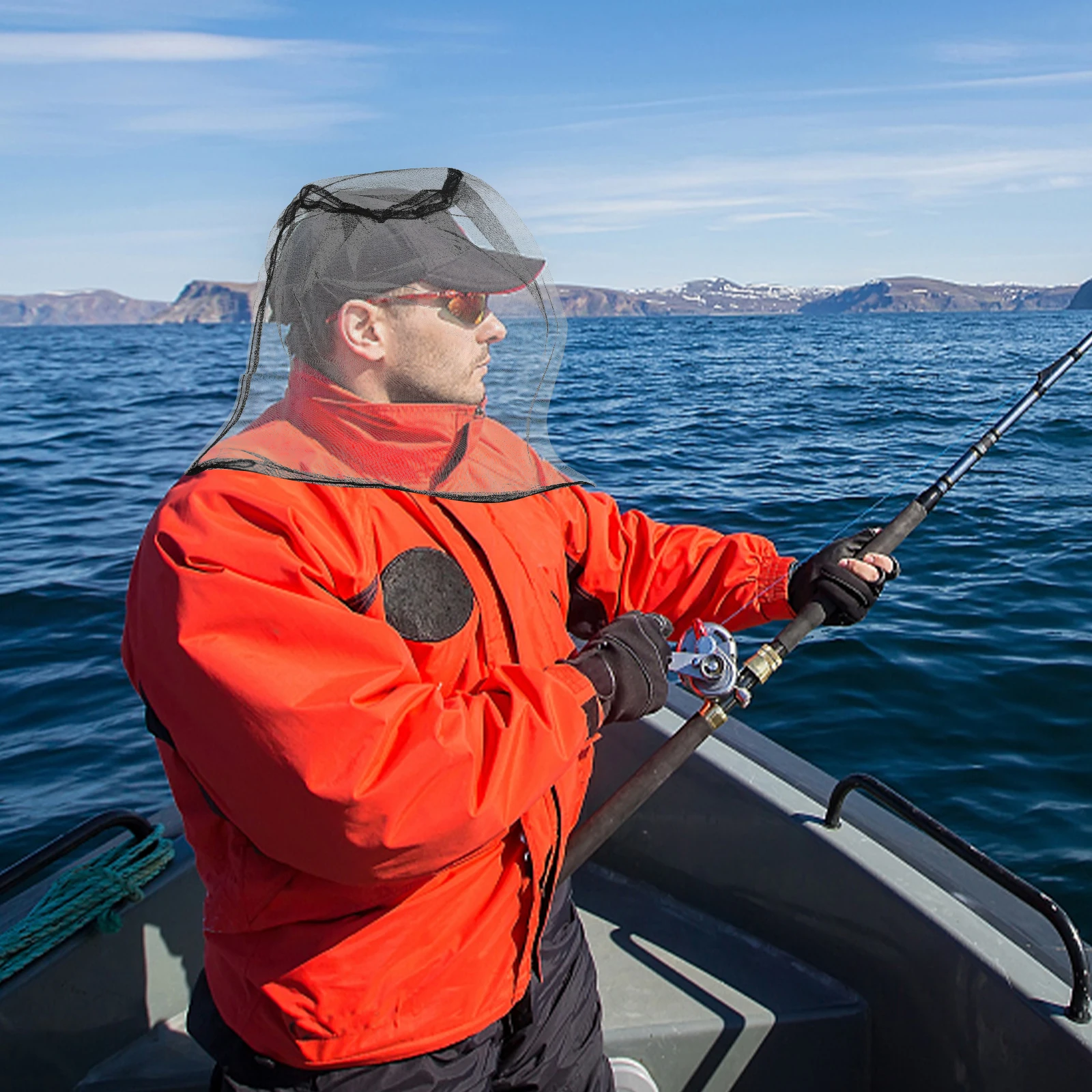 

Mesh Protective Hat Face Net for Outdoor Headwear Mosquito Protector Anti Adjustable Size Fits All