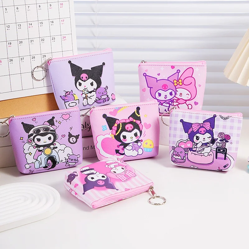 

24pcs/lot Sanrio Kuromi Melody Pencil Case Cute Pencil Box Coin Purse Cartoon Stationery Pen Bag School Office Supplies