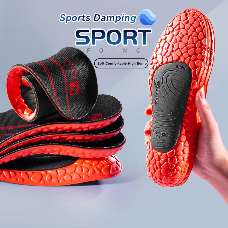 1 Paar Sport-Einlegesohlen für Schuhe, Stoßdämpfung, desodorierend, atmungsaktive Einlegesohle für Männer und Frauen, Sport, Laufen, Pflege, Einlegesohlen
