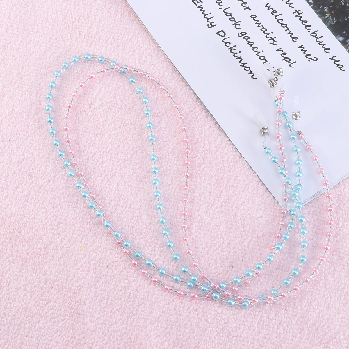 

2Pcs Eyeglass Strap Bead Chain Comfortable Silcone Cord For Travel Outdoor Indoor Activities Glasses Accessories