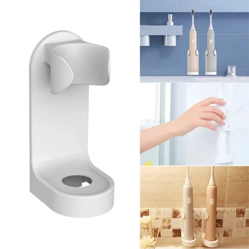 Electric Toothbrush Holder Traceless Toothbrush Stand Rack Wall-Mounted Bathroom Adapt 90% Toothbrush Holder Self-adhesive Rack