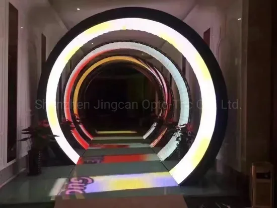 320mmx160mm Flexible LED Module P3.076 Indoor Round LED Display