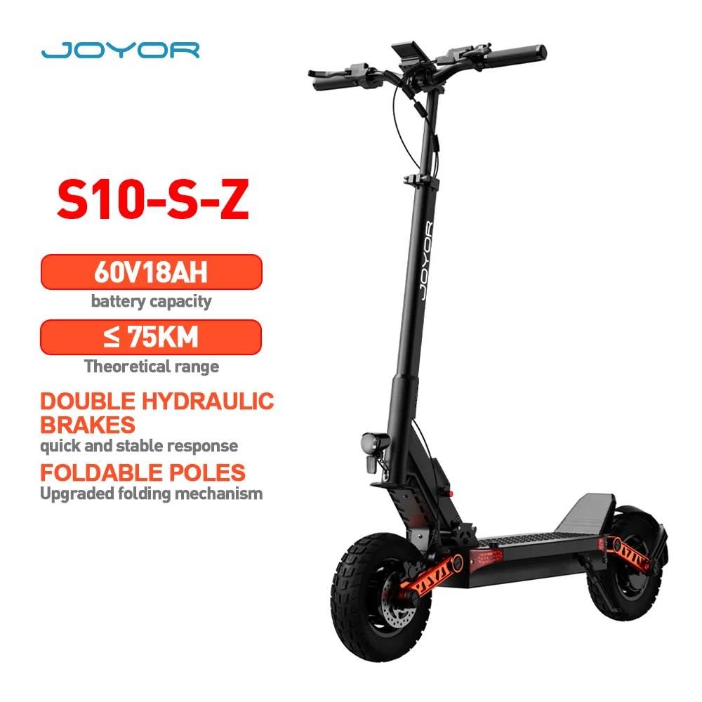 Image of JOYOR S10-S-Z Elektroroller für Erwachsene 60V18Ah Akku Faltbarer E-Scooter mit 10' Offroad-Luftreifen