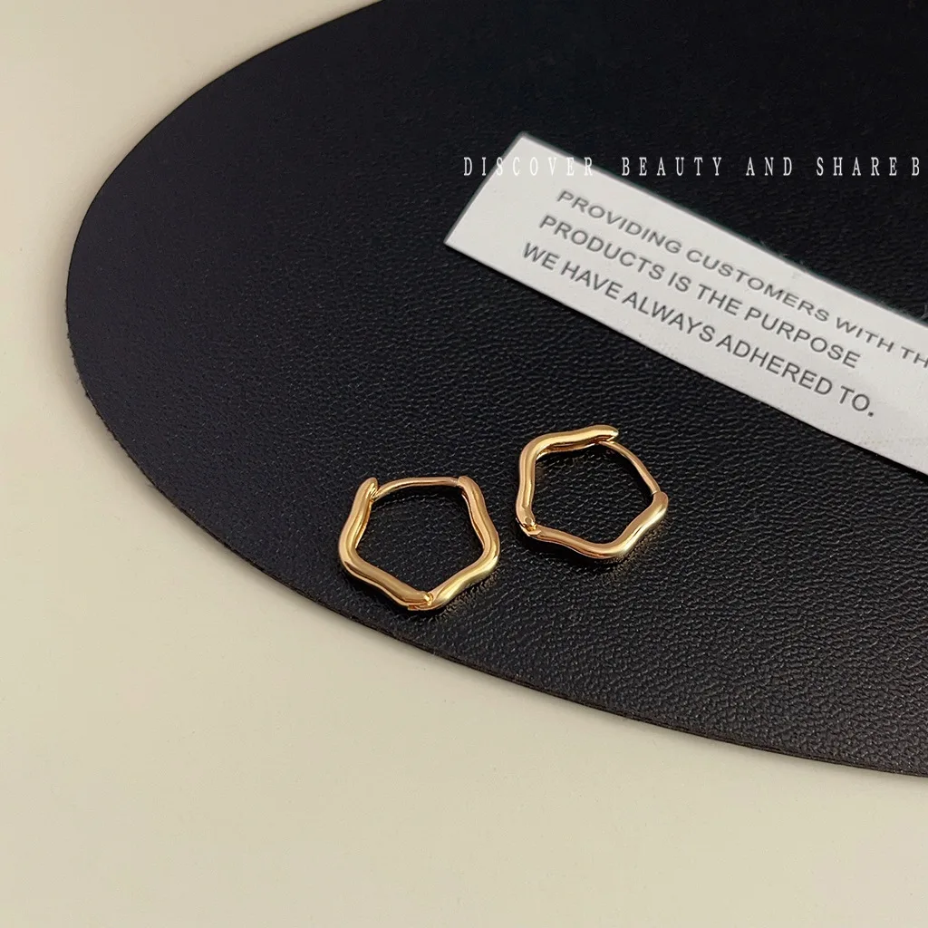 DIY accessories Personal cold wind geometric ear buckles women's simple fashion light luxury zircon earrings high-end versatile