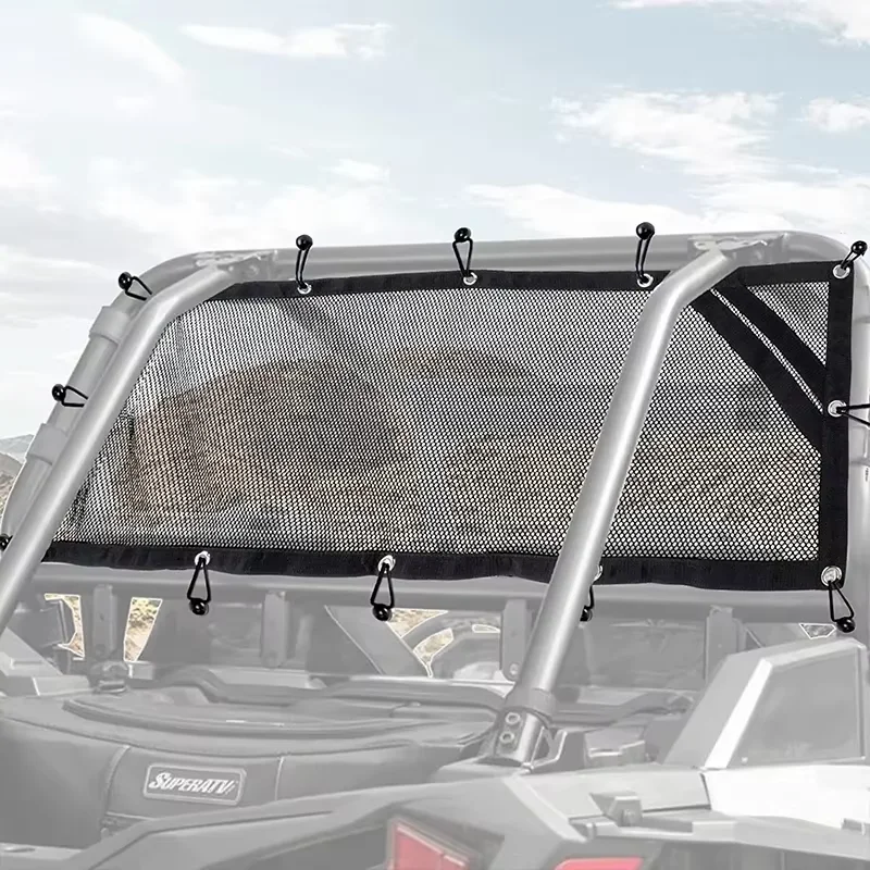 RZR 1000 Cage Race Net Panel trasero de malla UTV para Polaris RZR 570 800 1000 900 XP Turbo Panel de malla transpirable con 12 cuerdas elásticas