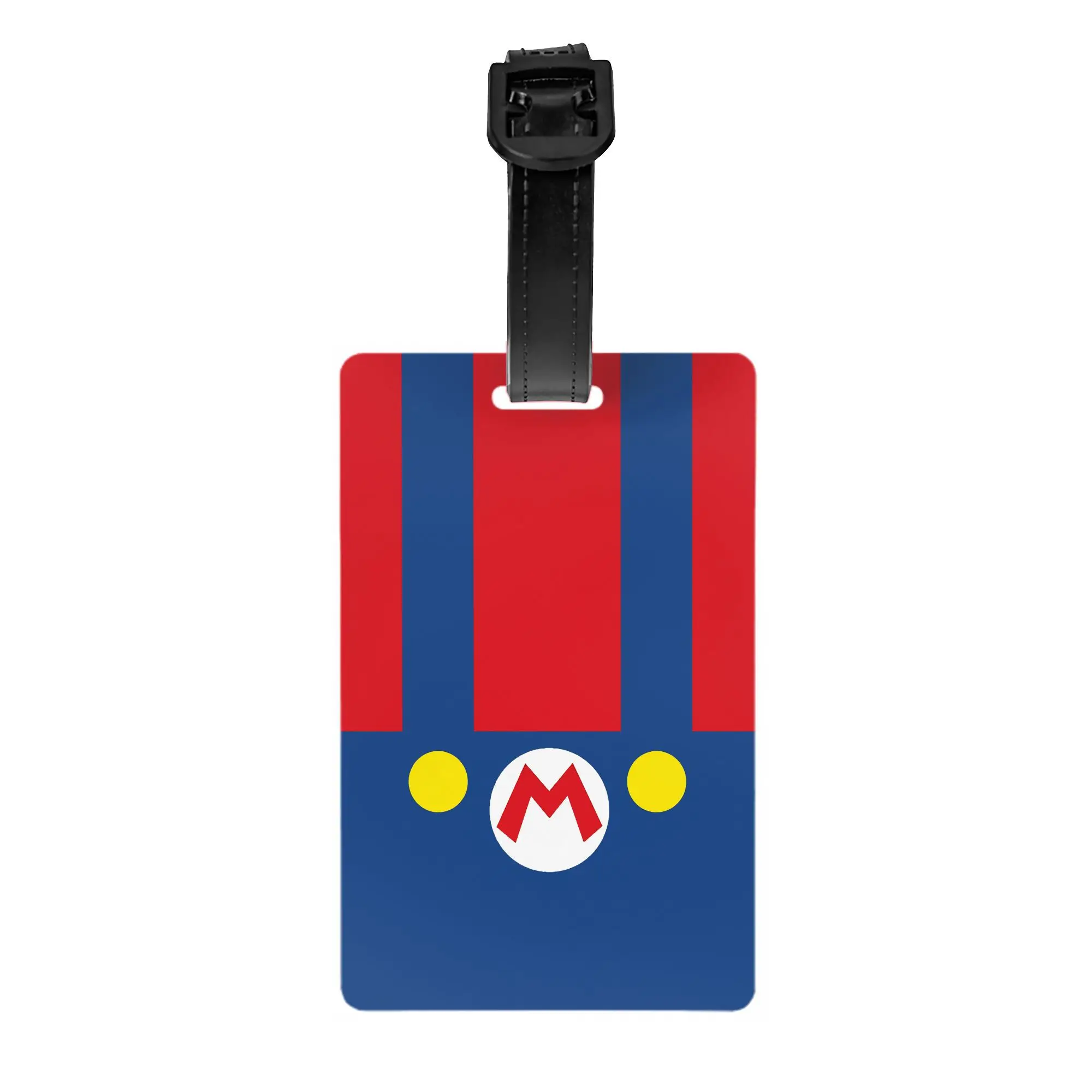 Etiquetas de equipaje de dibujos animados de película M-Marioed personalizadas para maleta de viaje Mangas cubierta de privacidad nombre tarjeta de identificación