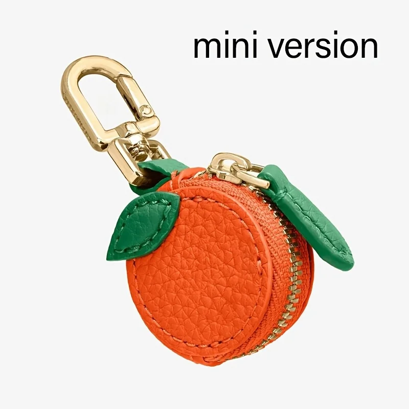 Round Coin Purse, Bluetooth Earbuds Storage Pouch, Multi-functional Keychain, Bag Charm, Cute Fruit-shaped Coin Purse