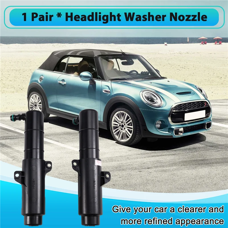 

Car Headlight Washer Nozzle 61677157120 Car Headlamp Cleaning Jet Pump Head Water Spray Nozzle For BMW Mini 61677157119