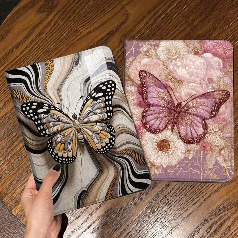 

Marble Pattern Butterfly Art Tablet Case For Samsung Galaxy Tab S7 S8 S9 S10 FE Lite Gift