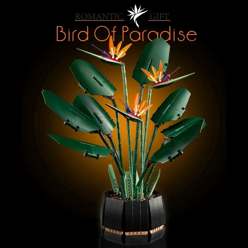 10289 Bird Paradise Bouquet Rose Building Block Bricks Toys For Children DIY Potted Holiday Girlfriend Gift 10313