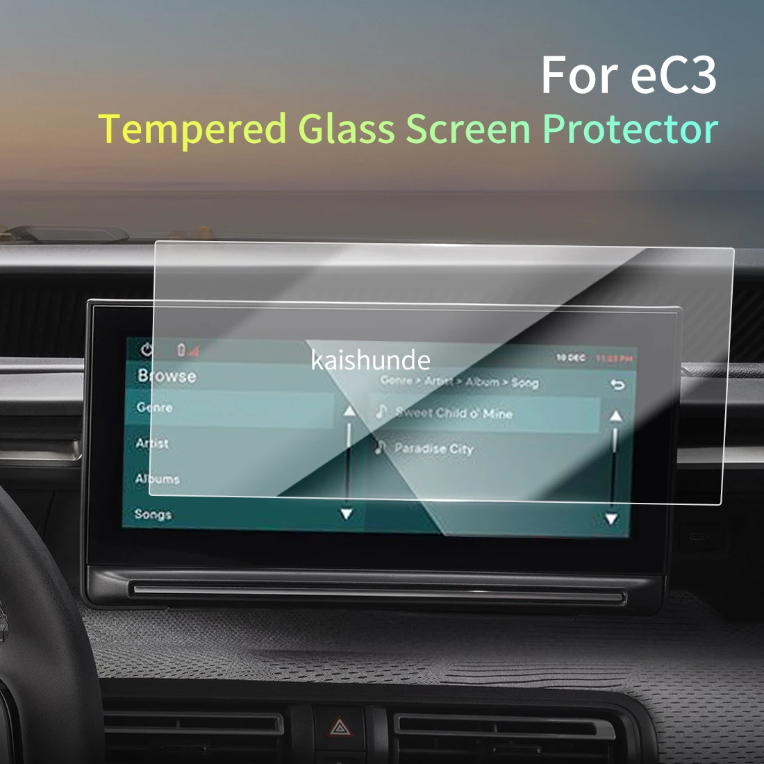Car Stickers Meters Protector For25 Dongfeng Citroen  eC3 Tempered Glass Protective Film Display Navigation Vehicle