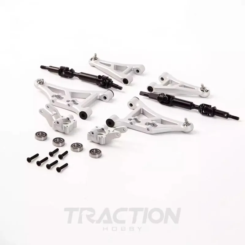 RC Crawler Extended Metal Suspension Arm & Rear Axle Kit Customized For KM 1/8 Tank300 TH01477 TH01478 Suspension Accessories