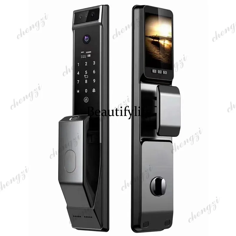 All graffiti fingerprint password lock Intelligent remote management 4g network fingerprint lock x10