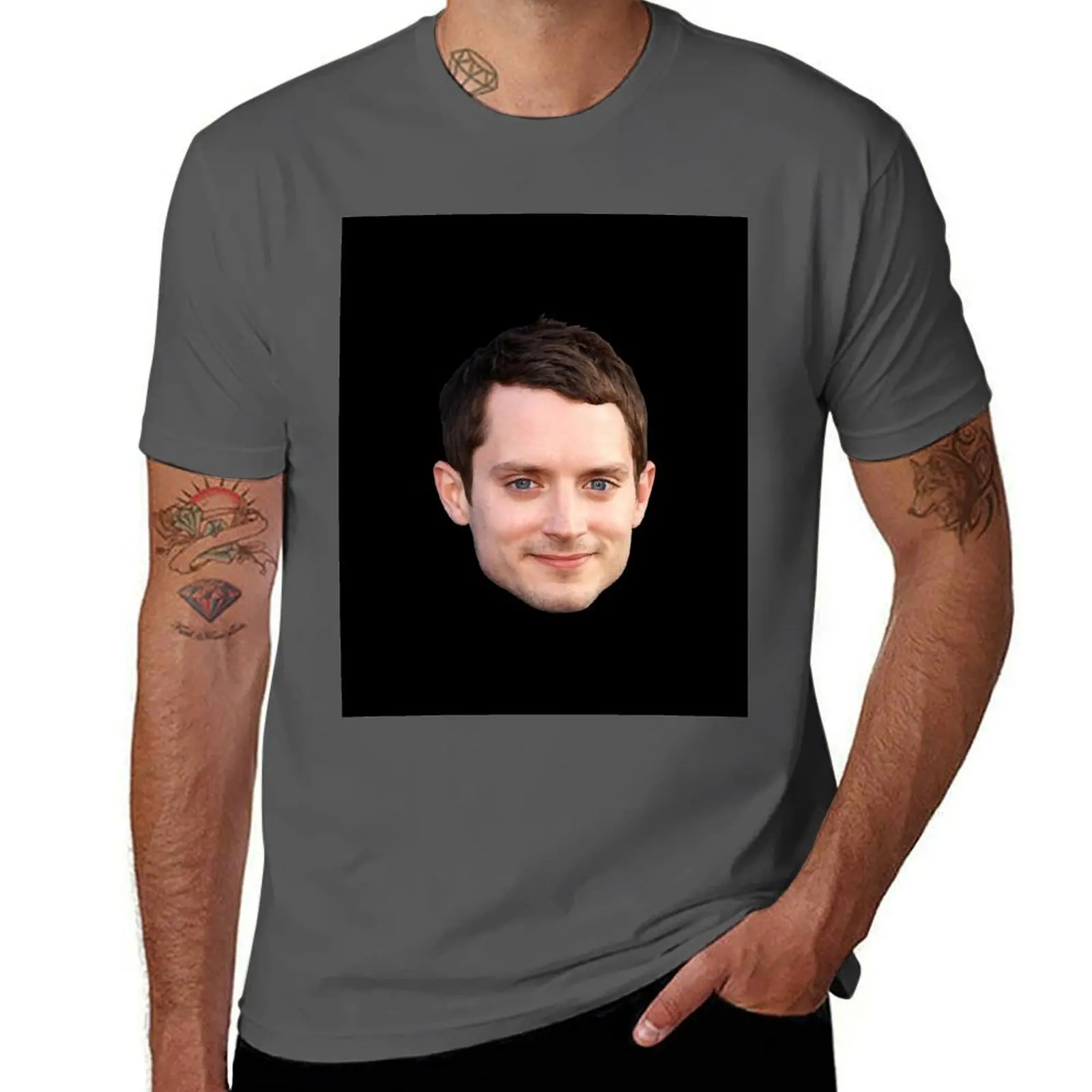 

Elijah Wood T-Shirt Standard Fit Solid Tee Shirt