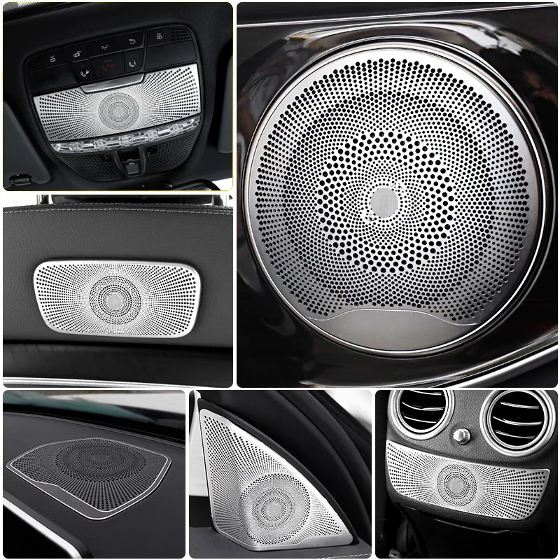 Car Audio Speaker Cover Trim Car Door Horn Cover Trim Car Accessories Interior for Mercedes Benz E/C/GLC Class W213 W205 X253