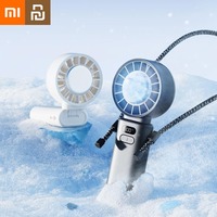 Xiaomi Youpin Neck Fan Portable Digital Display Desktop Fan Folding High Speed Cooling Refrigeration Fan Strong Wind Handheld Mi