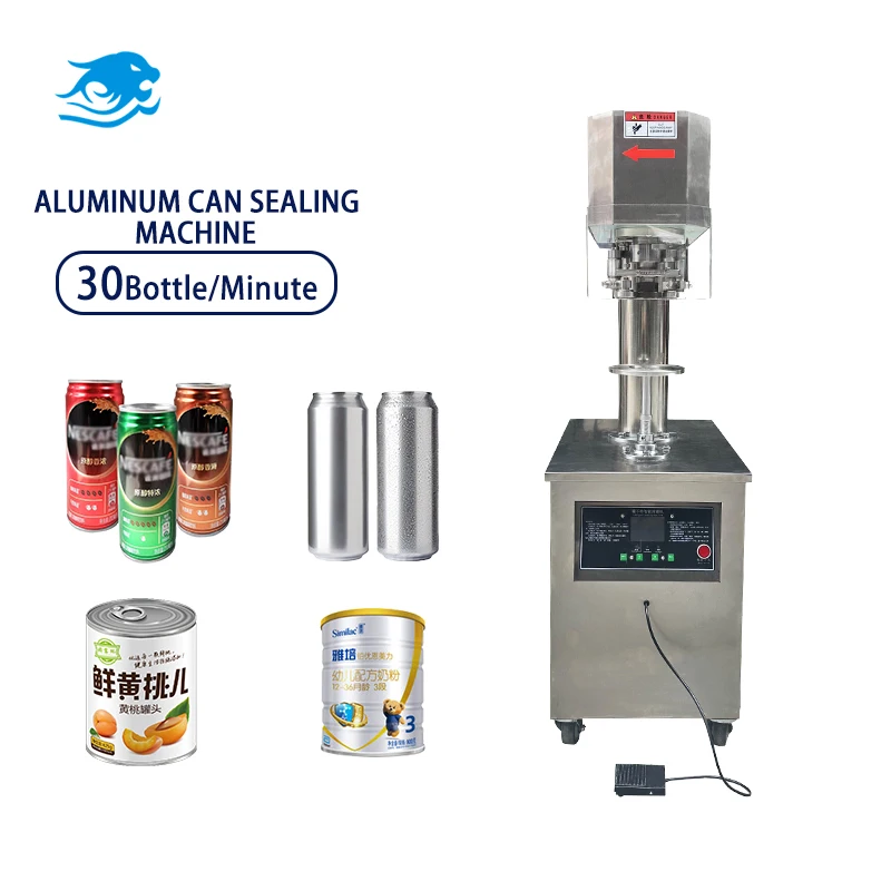 Canned Sealer Machine Tin Can for Tomato Peaches Pineapple Efficient Canned Machinery Sealing