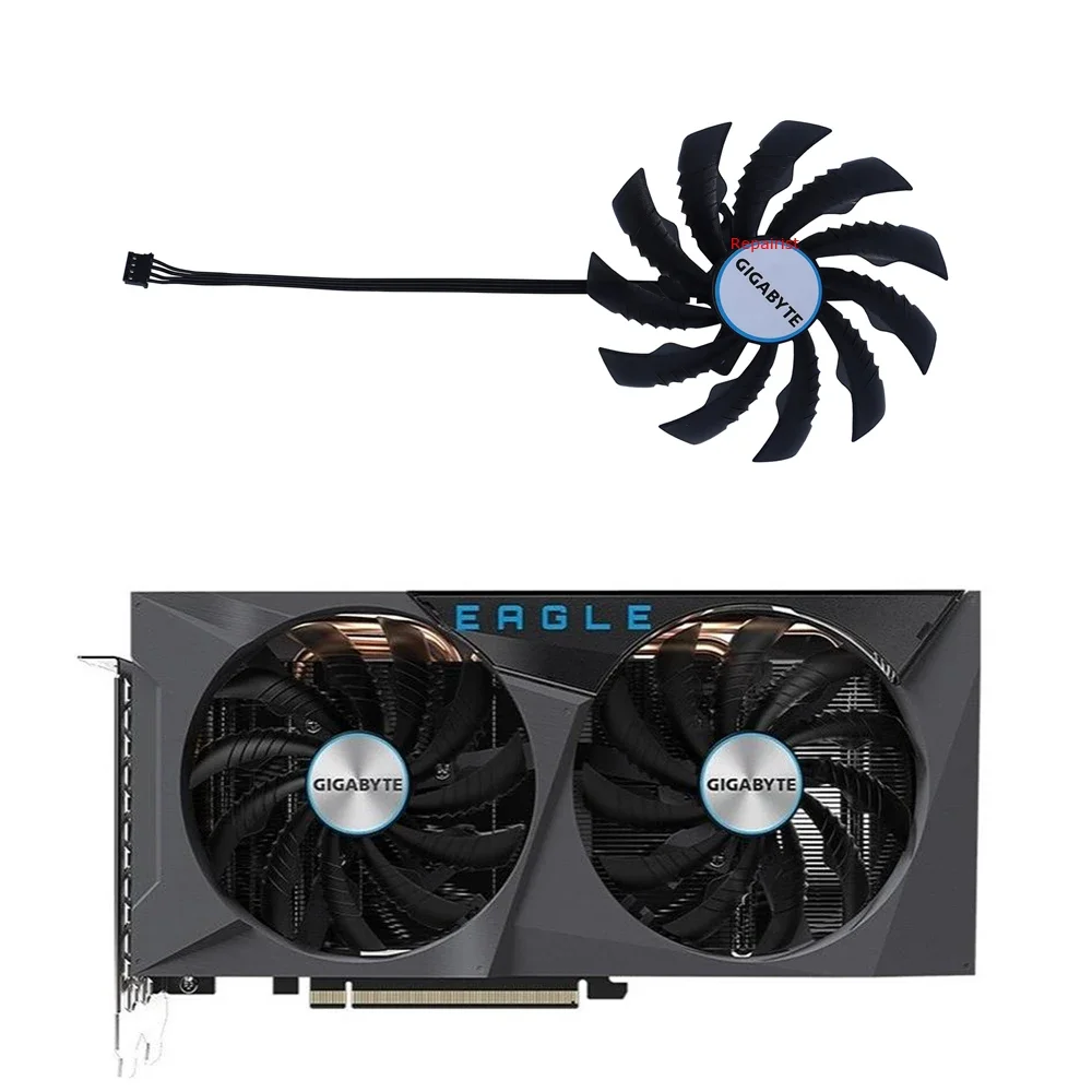 T129215SH,กราฟฟิคการ์ดพัดลม GPU VGA,สำหรับ Gigabyte RTX 3060Ti RTX 3060 Ti Eagle OC,สำหรับกิกะไบต์ RTX3060 RTX 3060 Eagle OC