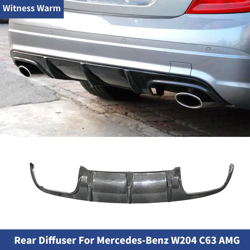 for W204 C63 Carbon Fiber Car Rear Lip Spoiler Diffuser for Mercedes Benz W204 C63 Amg Bumper Amg Style C300 2006 - 2011 Frp