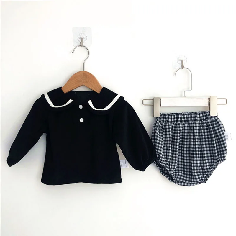 2025 New Spring Toddler Baby Girl Boys Clothes Suit Long Sleeved Corduroy Shirt+PP Shorts Newborn Baby Girls Boys Clothing Set