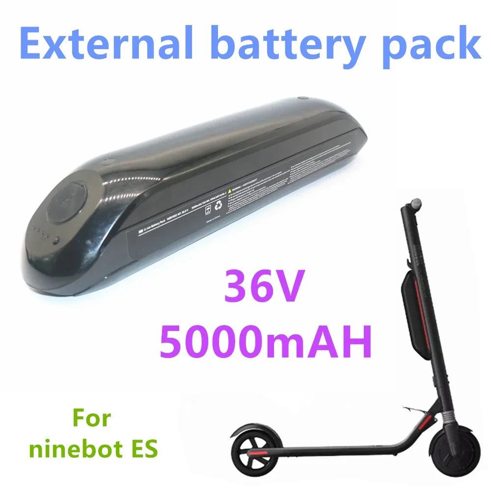 36V 5000mAh External Battery Scooter Battery Is Suitable for Ninebot Segway Es1/2/4 Series, Electric Scooter Accessories