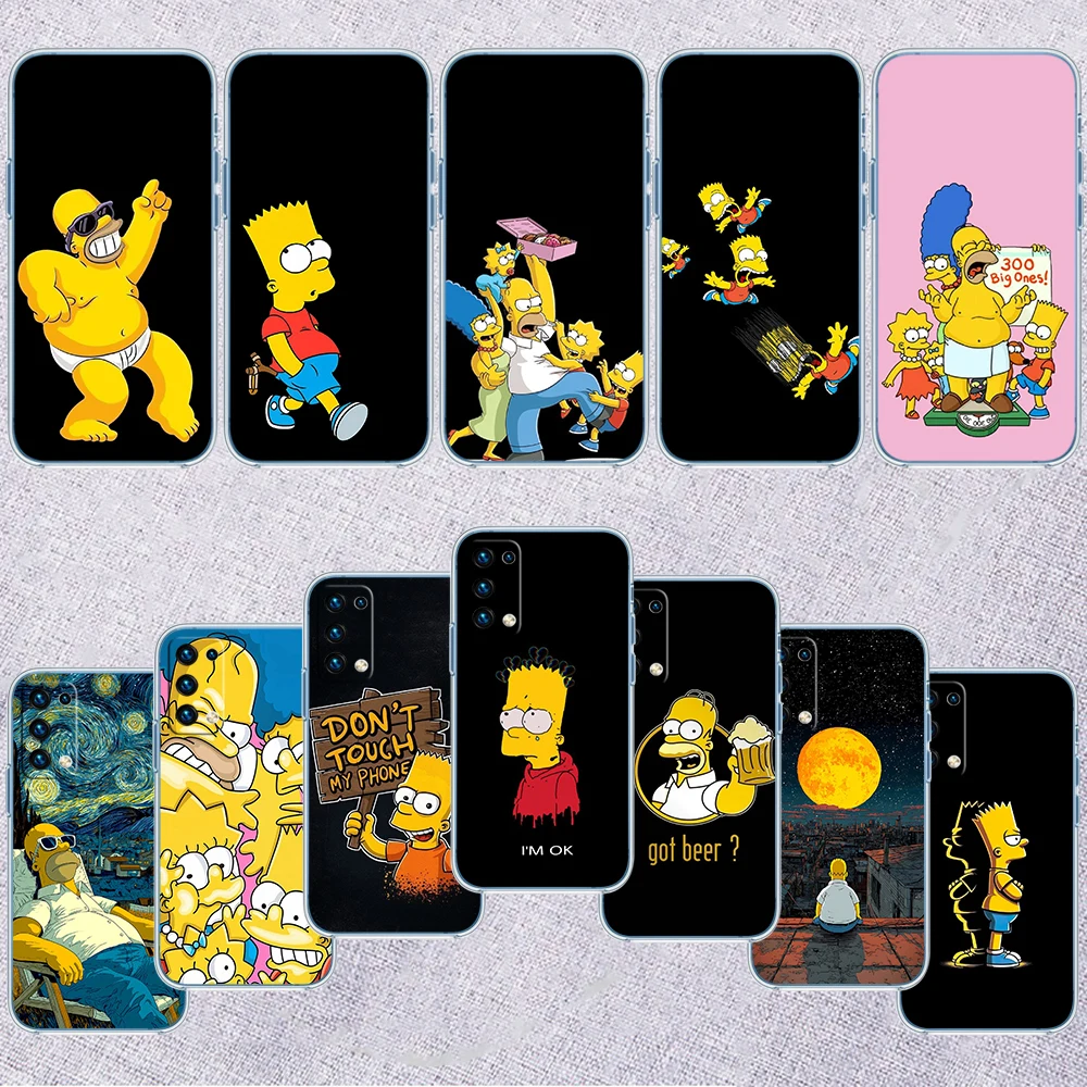 IJ52 S-Simpsons Transparent Phone Case for Samsung Galaxy A04 A04S A14 A23 A34 A54 M23 M33 M52 M53