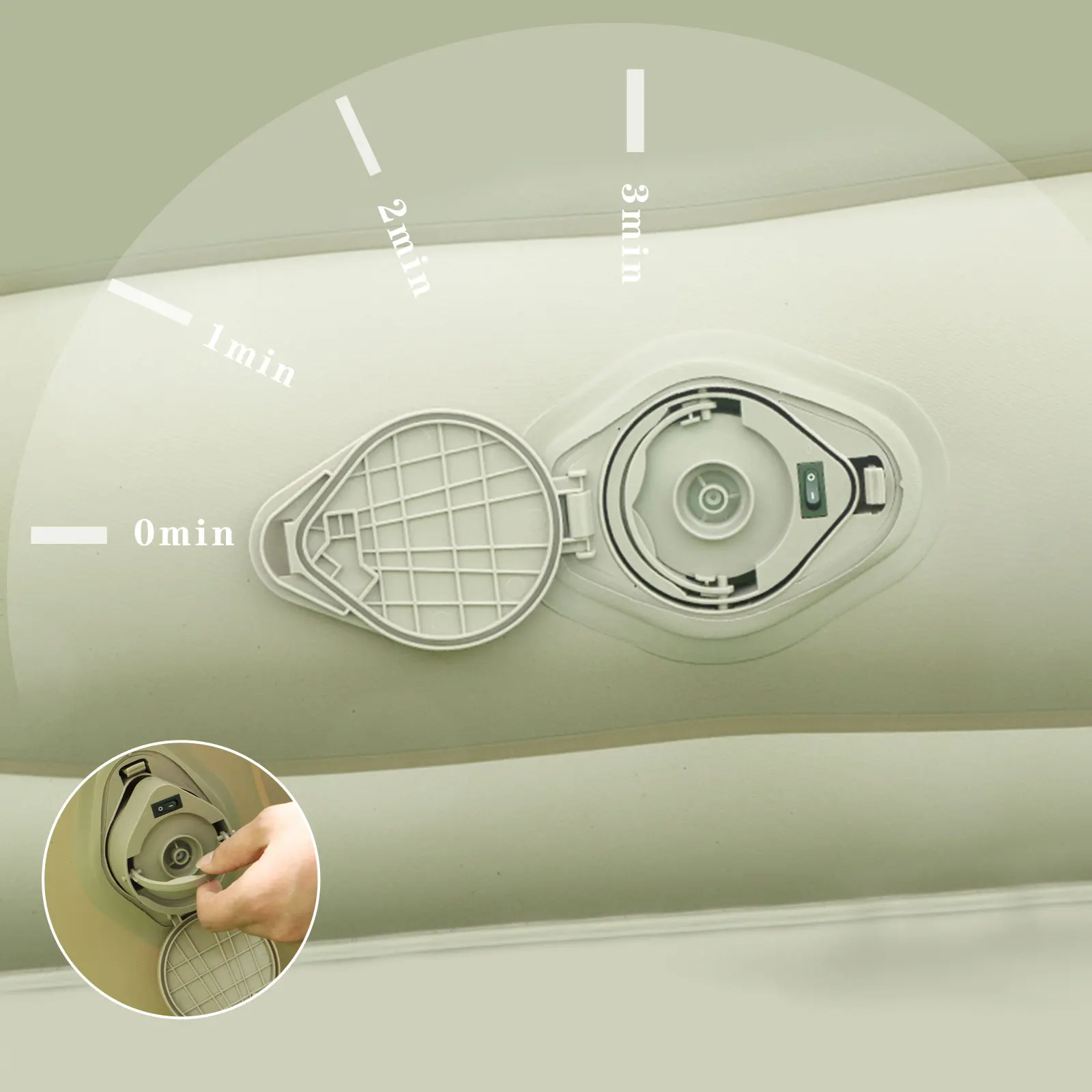 Nuevo diseño, venta al por mayor, colchón inflable automático para dormir al aire libre, colchón inflable para acampar malo con bomba