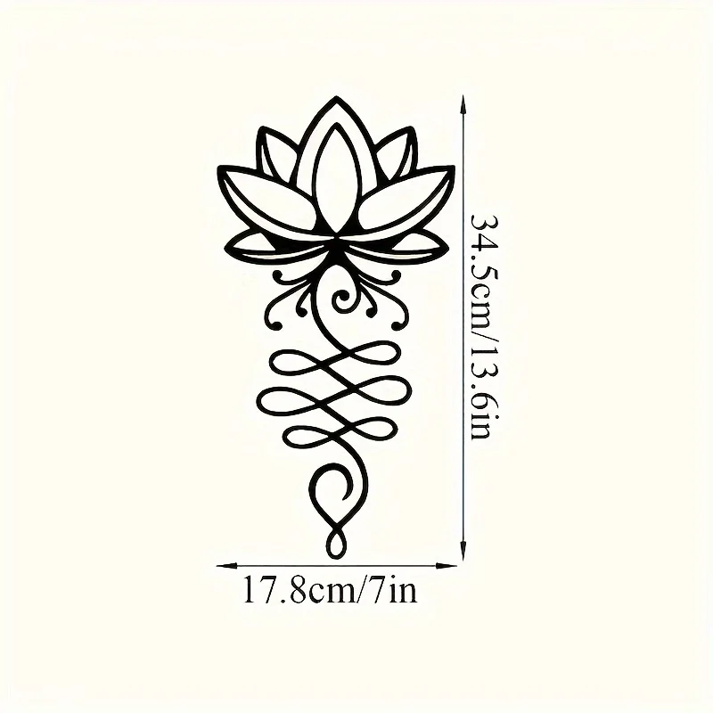 Metal Lotus Wall Decoration Black Lotus Wall Art Hollow Wall Logo Metal Flower Hanging Wall Silhouette Bedroom Decoration