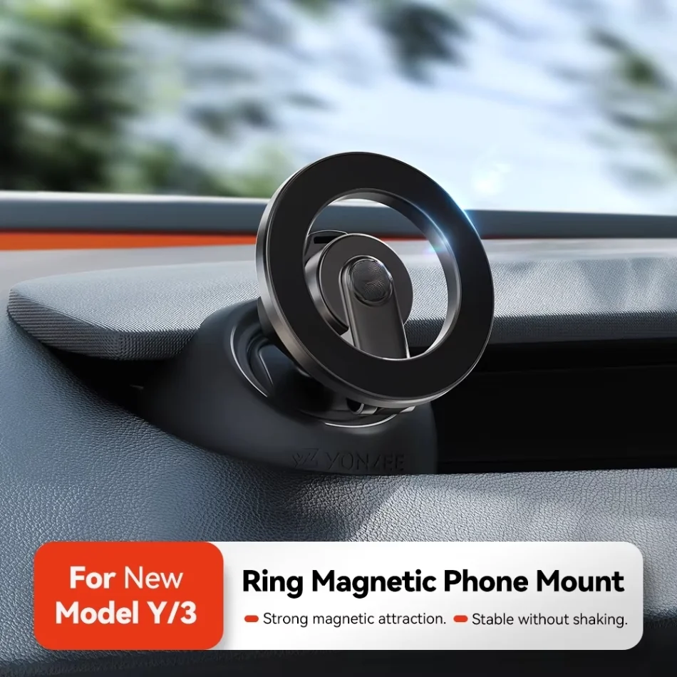 For Tesla Model 3/Y/YL Highland Juniper 2026 Car Magnetic Phone Holder 360 Degree Rotation Air Outlet  Bracket for All Phones