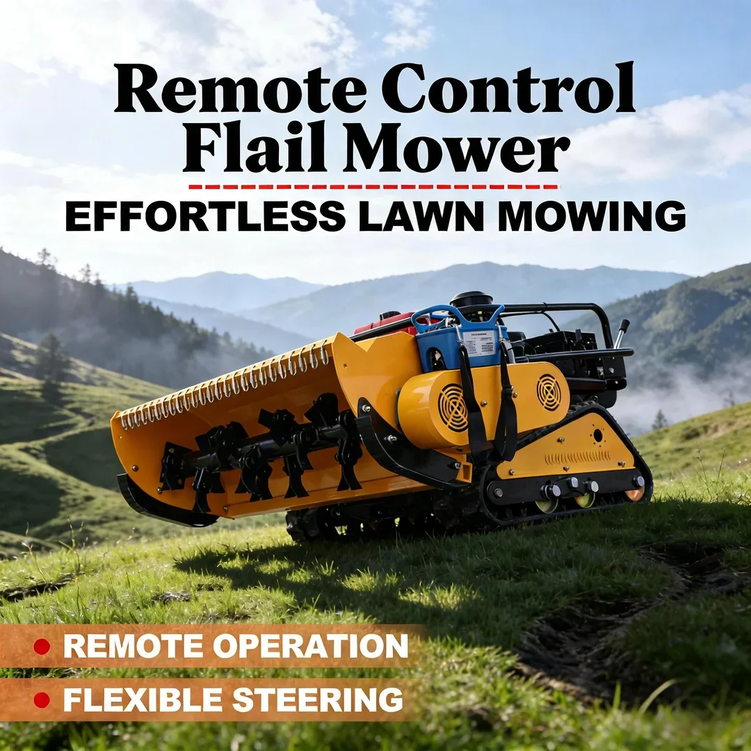 

Customized EPA Euro V Certified Heavy Duty Flail Lawn Mower 459CC Engine E-Start Crawler Agriculture Forestry Weeding