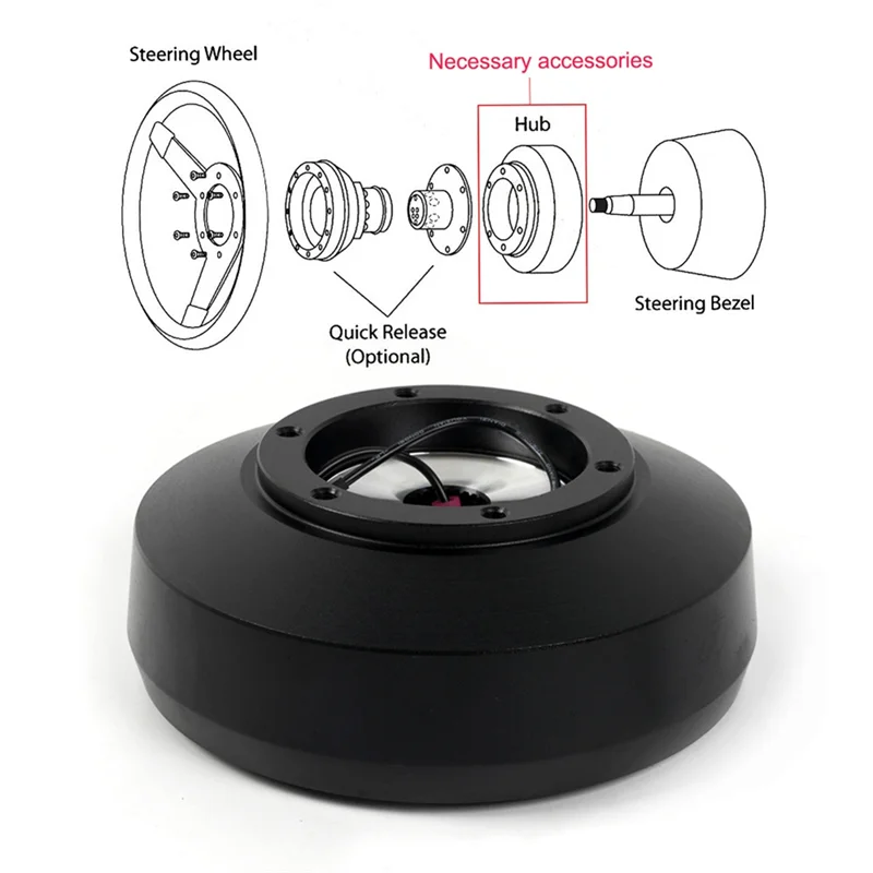 

Universall Car Steering Wheel Base Adapter Steering Wheel Hub Adapter For Ford 150 1997-2002 161H