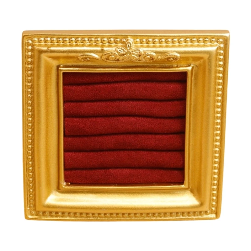 

Multifunctional Jewelry Display Tray Featuring Vintage for Rings Necklaces Organization and Decors Open Design