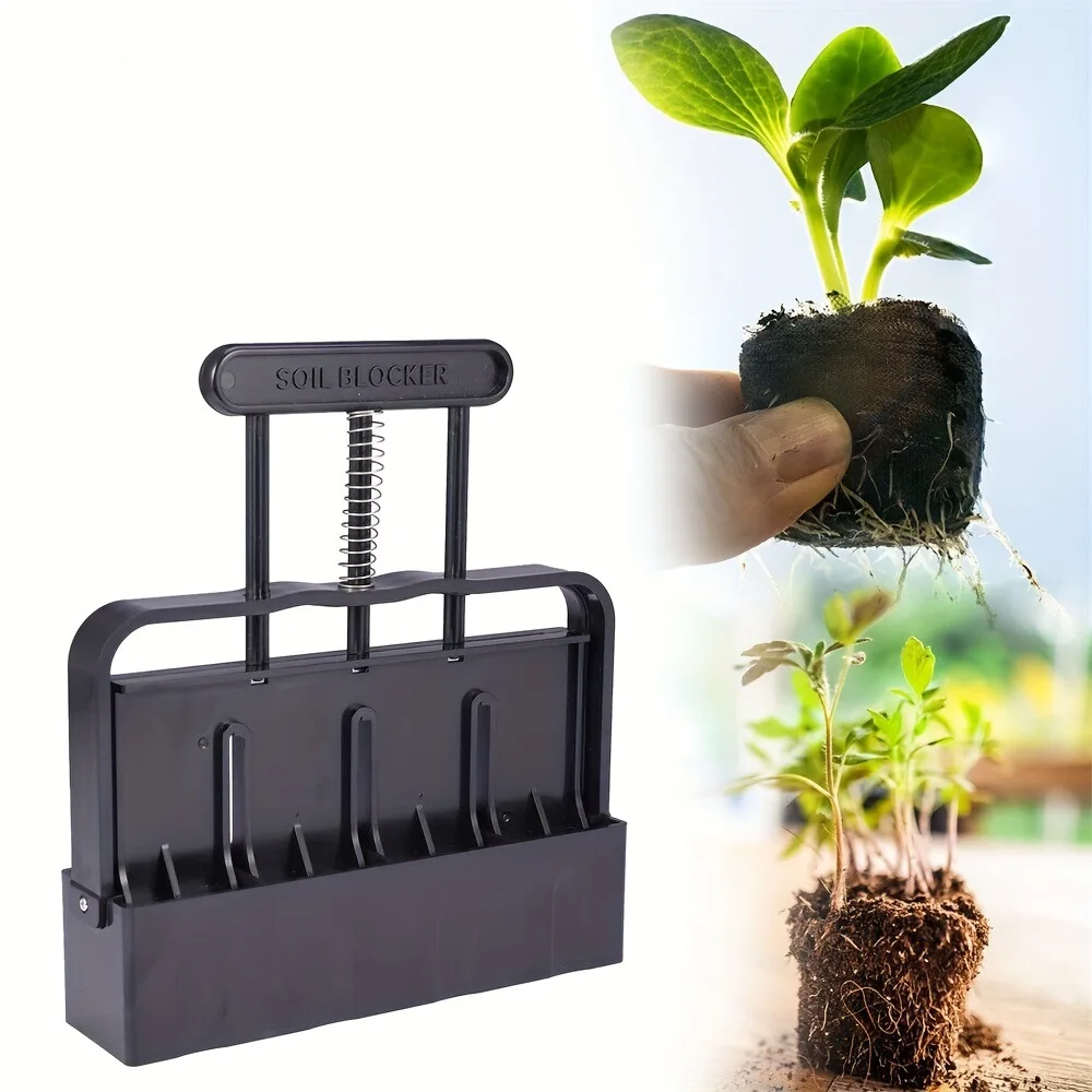 Reusable Handheld Soil Blocker – Seedling Soil Block Maker Tool for Garden & Plant Seed Starting