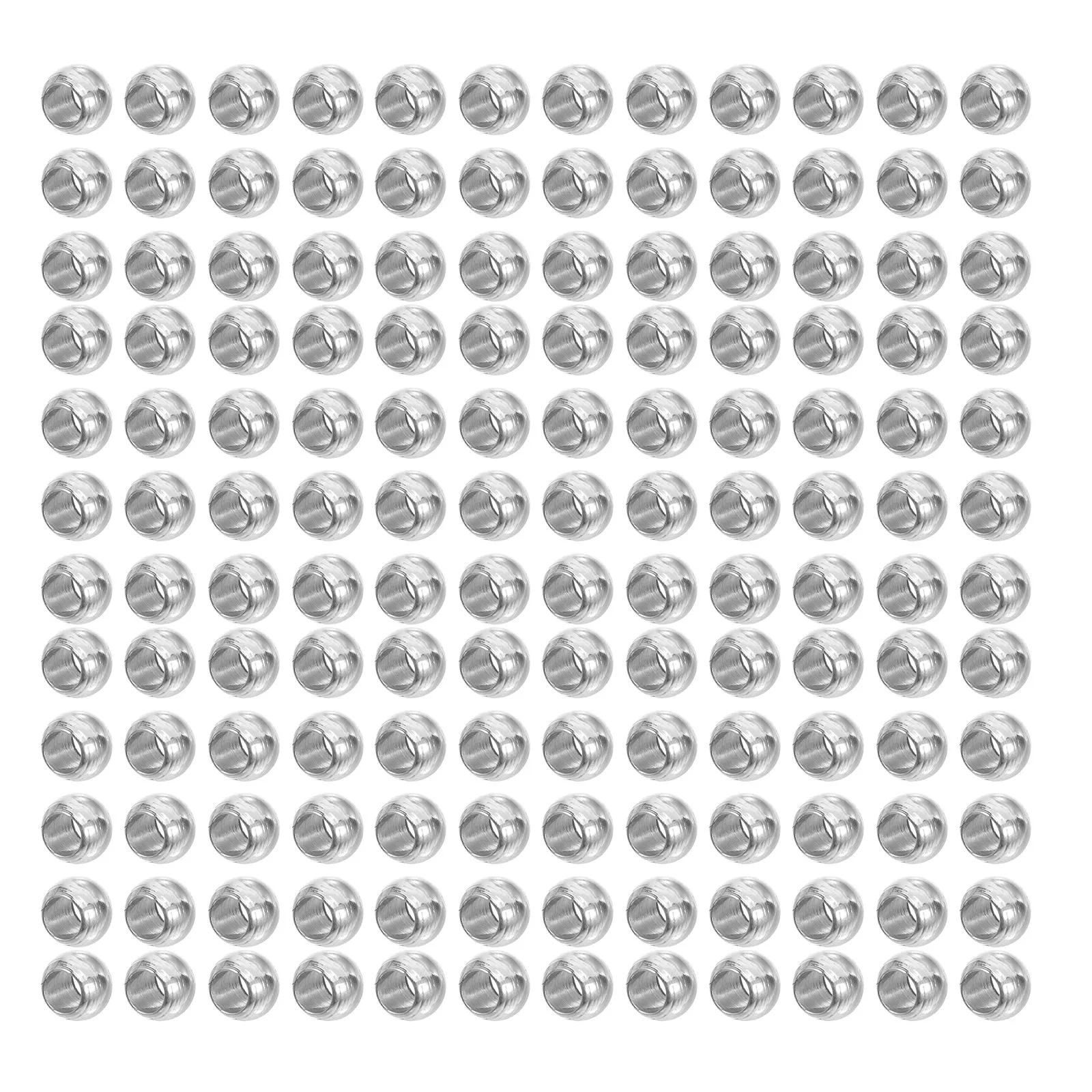 300Pcs Stainless Steel Round Spacer Beads Universal Hole Compatibility Hand Polished Edges for Necklace Bracelet DIY Jewelry