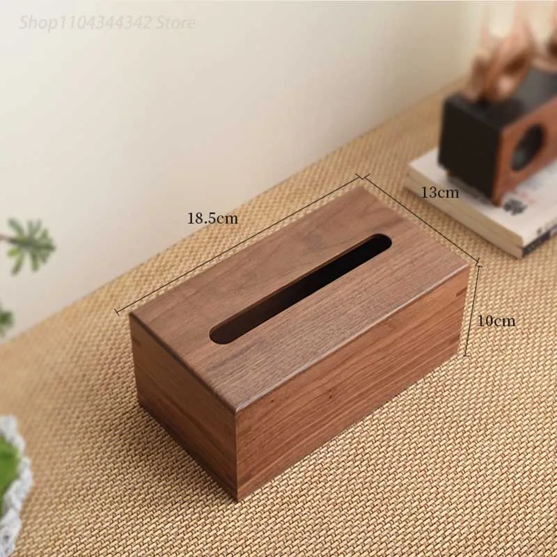 

Cross Walnut Wood Tissue Boxes Household Paper Towel Case Living Room Coffee Table Removable Tissue Box Holder Home Decoration