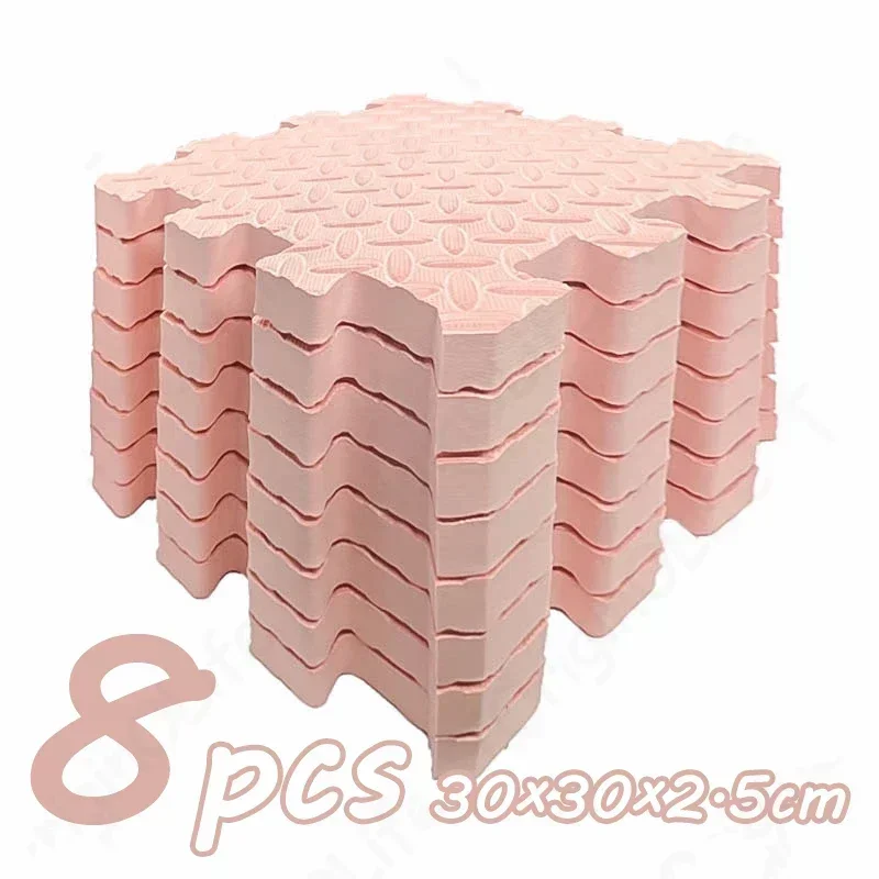 8 stks/2.5 cm Dikke Antislip Baby Kruipen Speelkleed Geluiddichte Puzzel Gym Mat voor Kinderkamer en Milieuvriendelijke Puzzel Mat